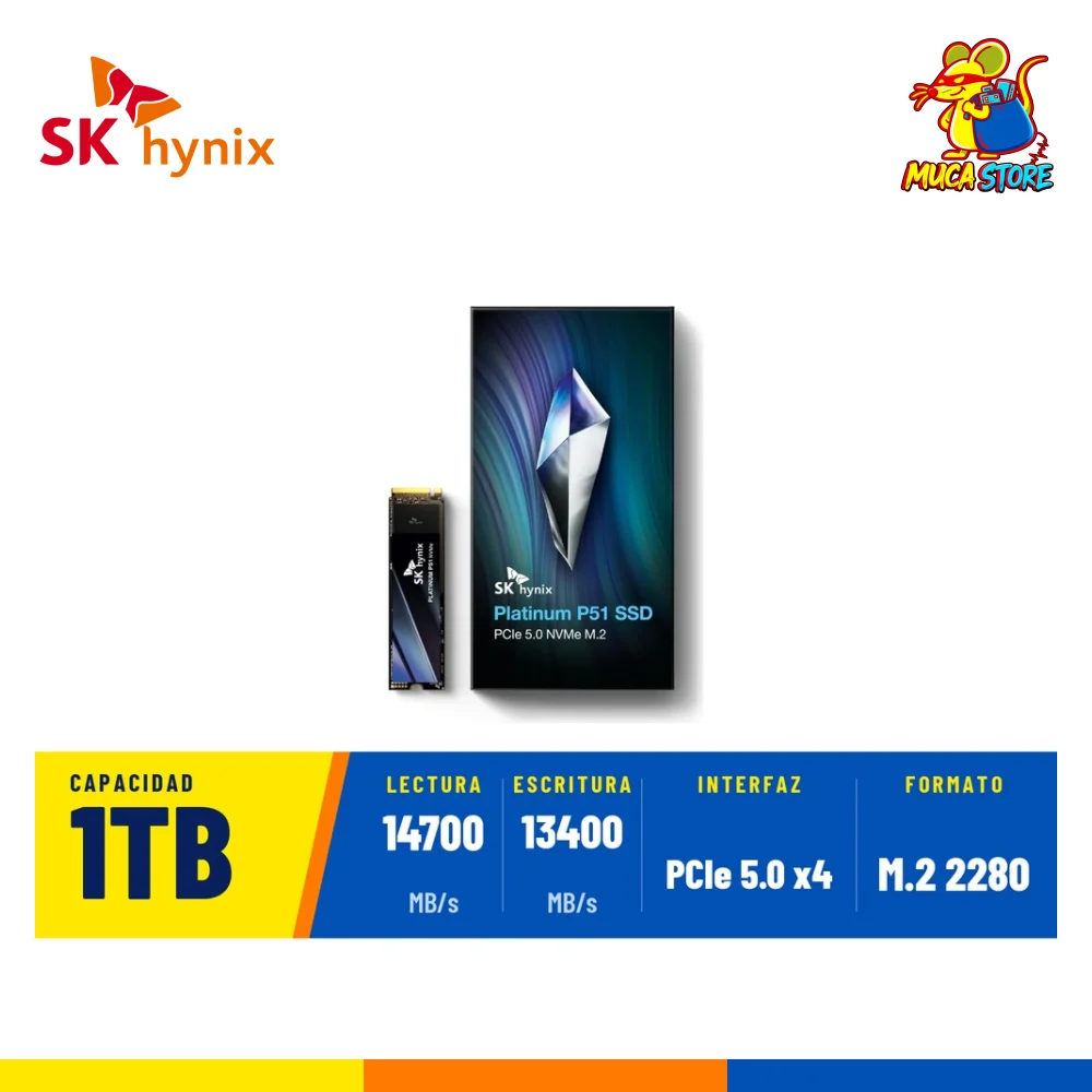 SSD SK hynix Platinum P51 1TB NVMe PCIe 5.0