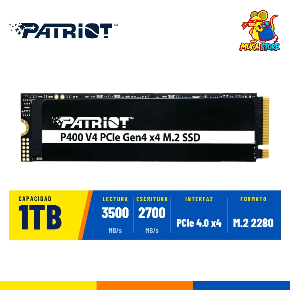 SSD Patriot P400 Lite 1TB NVMe PCIe 4.0