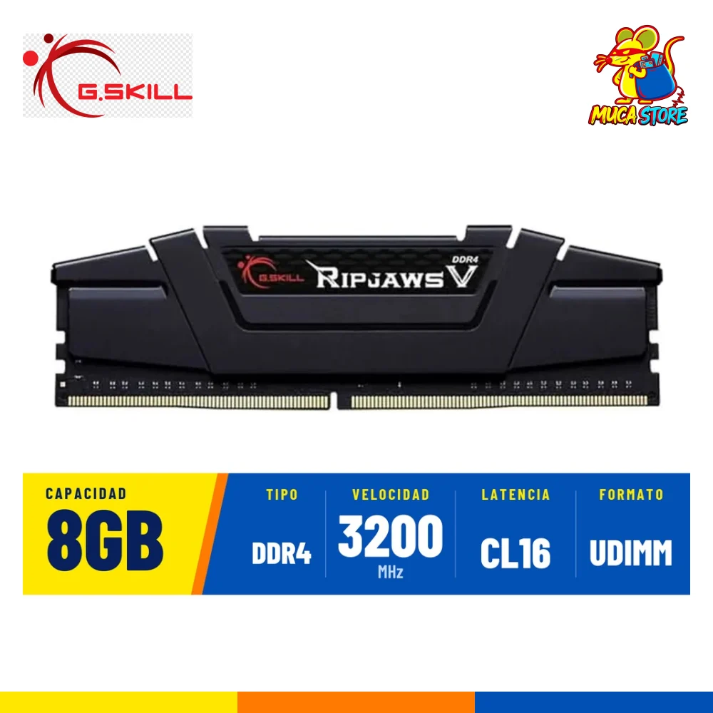 Memoria RAM G.Skill Ripjaws V Black DDR4 8GB 3200MHz CL16