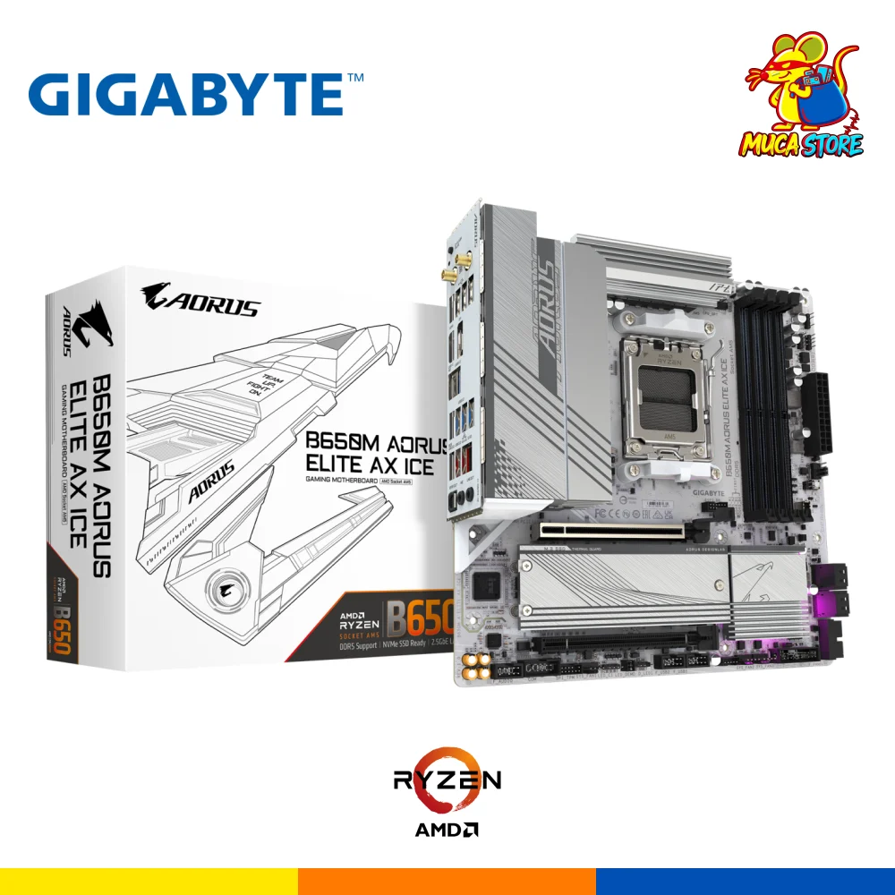 Placa Madre Gigabyte B650M AORUS Elite AX ICE
