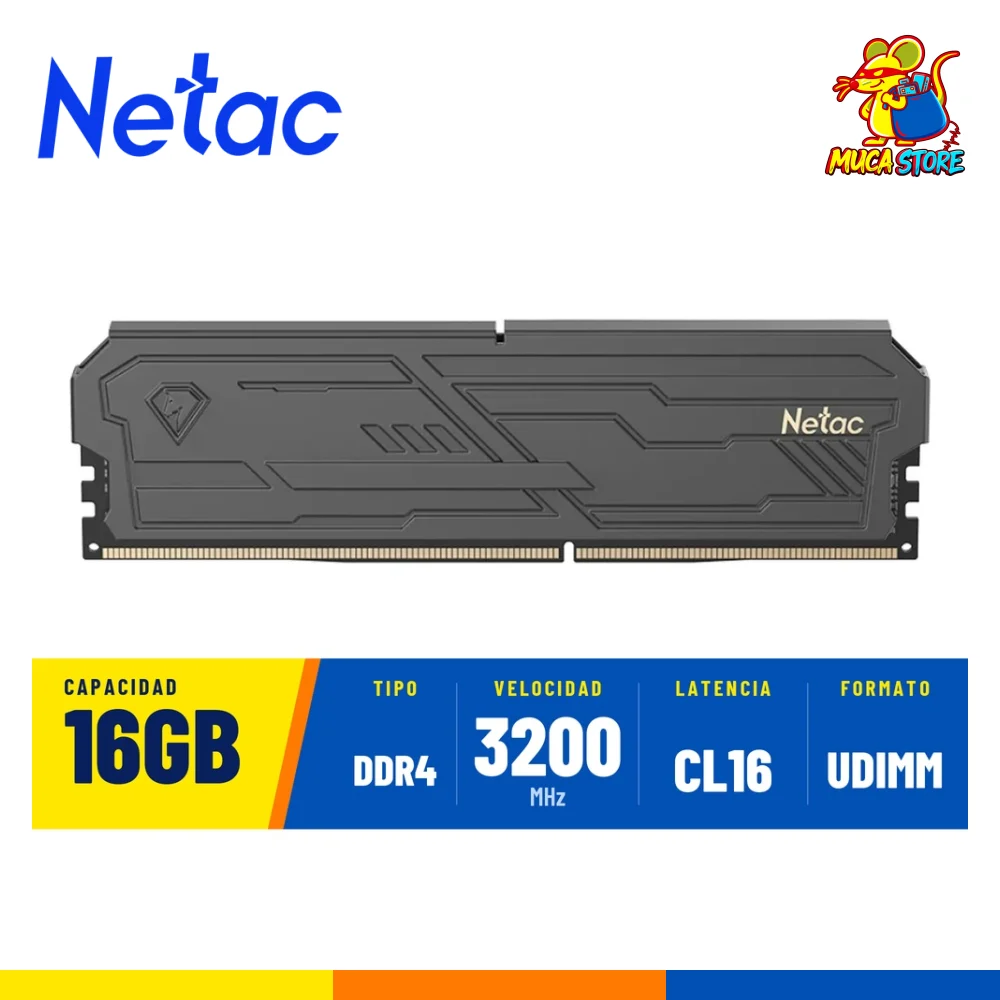 Memoria RAM Netac Shadow III DDR4 16GB 3200MHz CL16