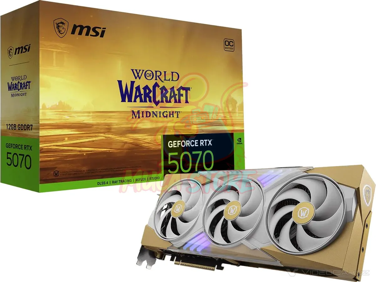 RTX 5070 MSI 12GB WORLD OF WARCRAFT MIDNIGHT LIGHT EDITION OC 12GB