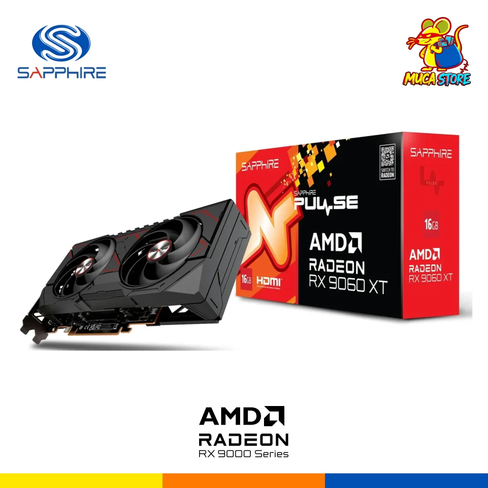Tarjeta Gráfica Sapphire RX 9060 XT Pulse OC 16GB