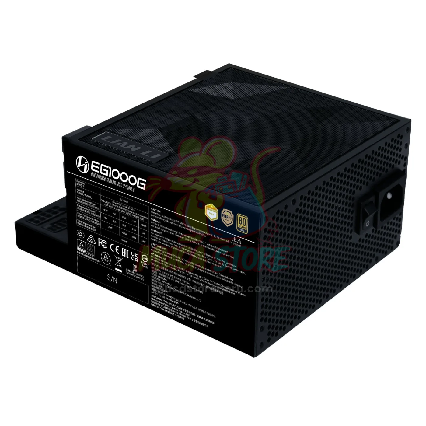 LIAN LI EDGE EG1000G BLACK 1200W 80 PLUS GOLD MODULAR