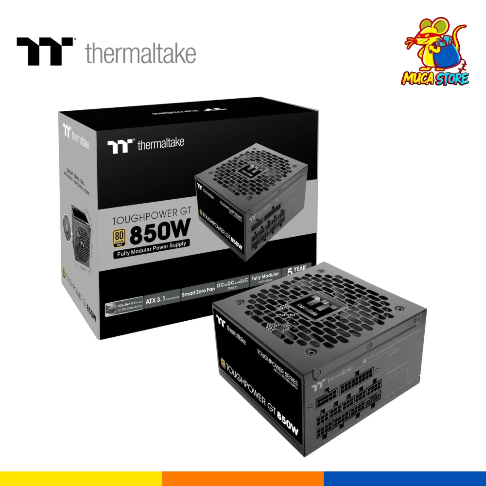 Fuente de Poder Thermaltake Toughpower GT 850W 80 Plus Gold Full Modular