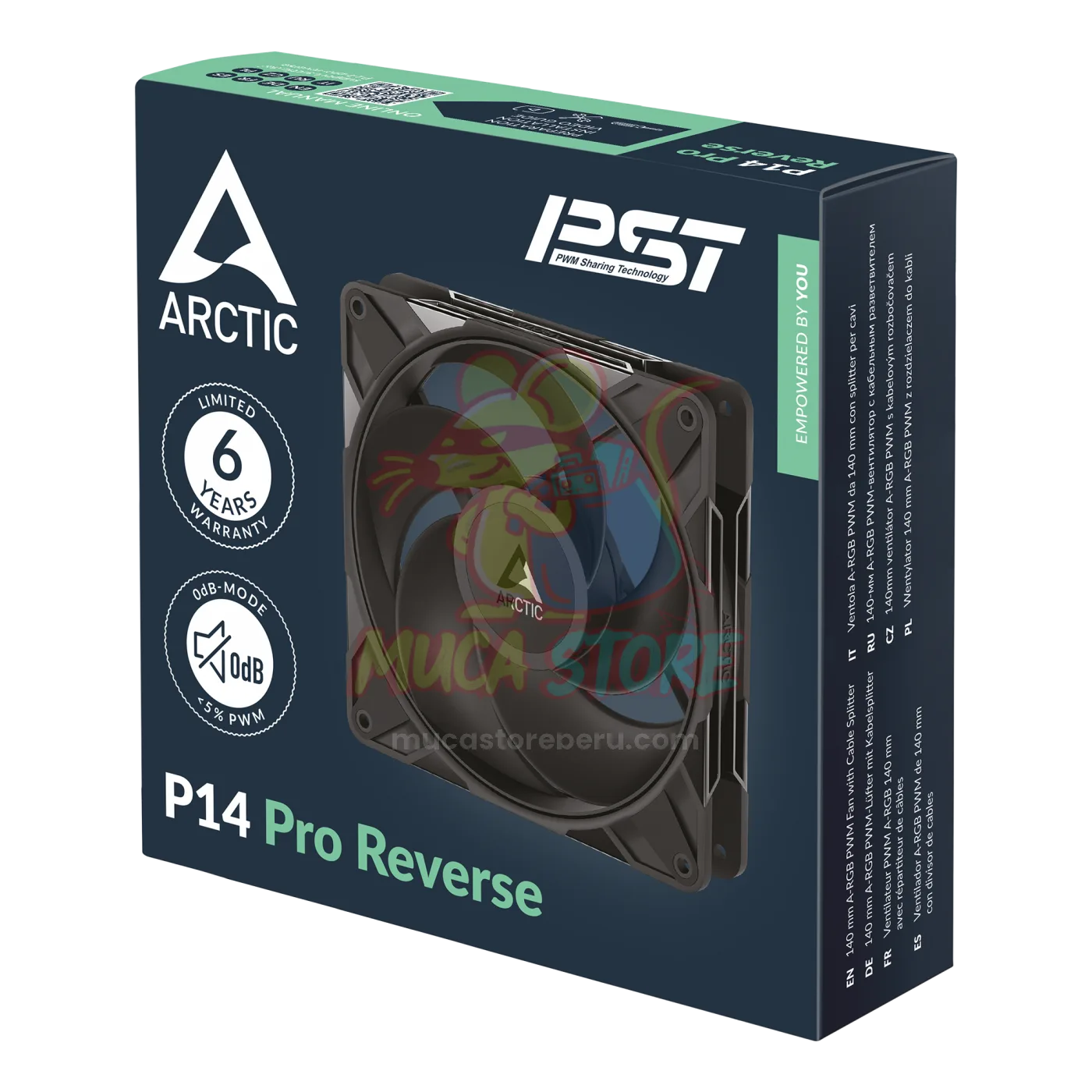 ARCTIC P14 PRO REVERSE A RGB BLACK 3X