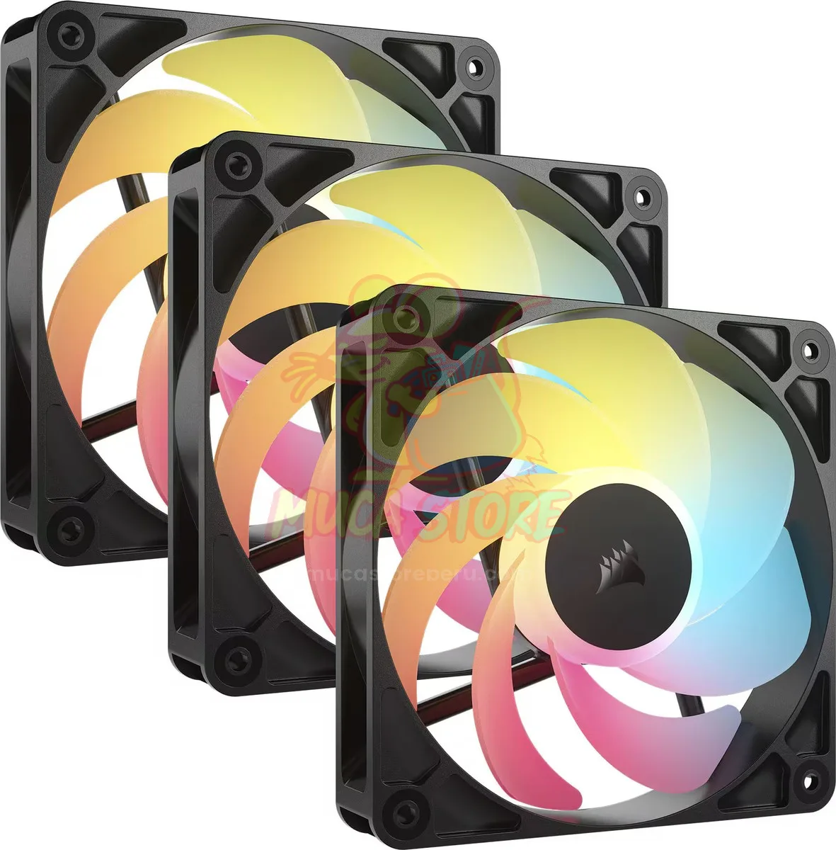 CORSAIR RS120-R ARGB BLACK 3X