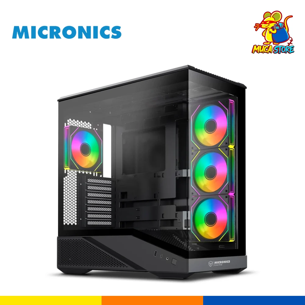 Case Micronics Racing ATX 4 Ventiladores ARGB