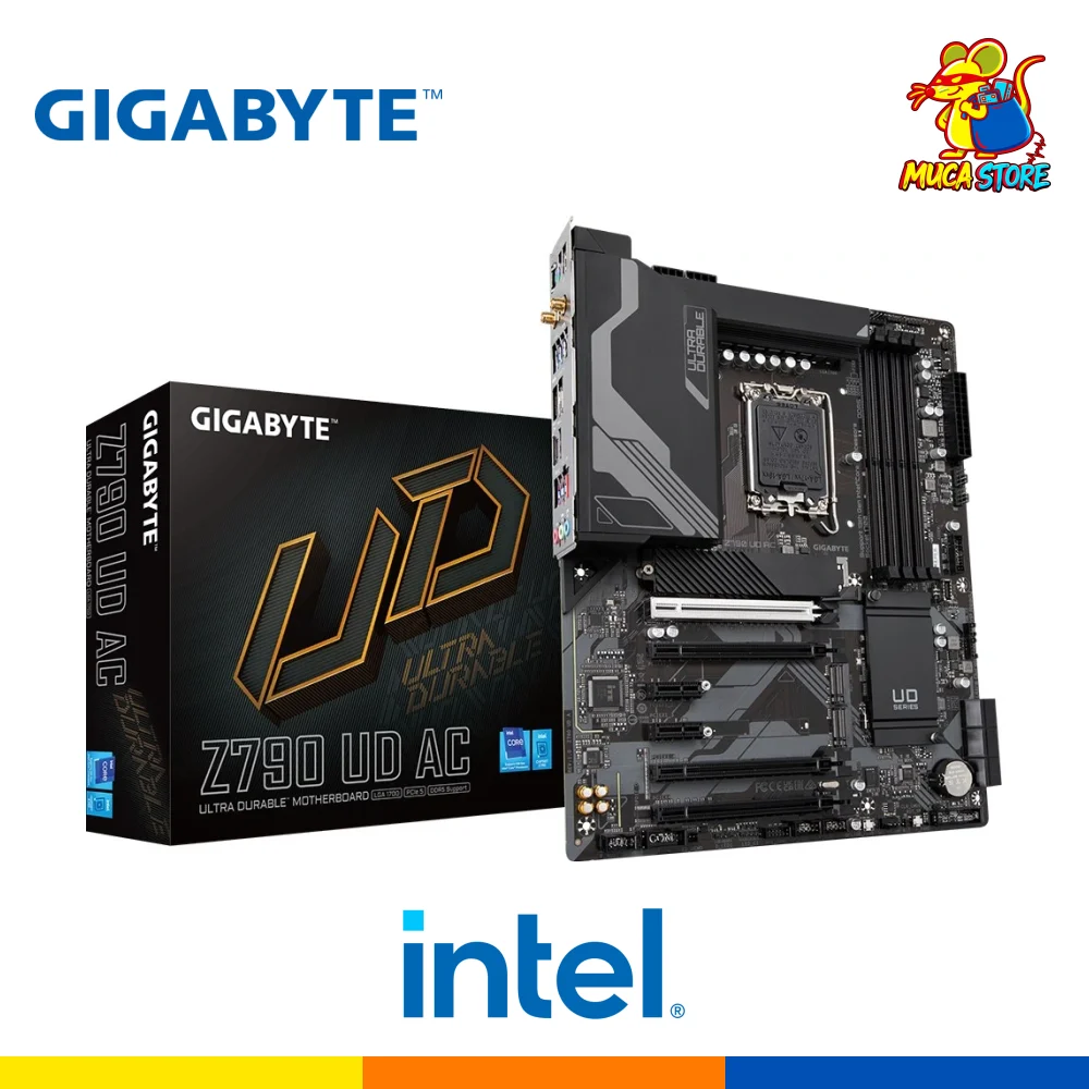 Placa Madre Gigabyte Z790 UD AC - DDR5 - LGA 1700 - Intel Core Series - Black