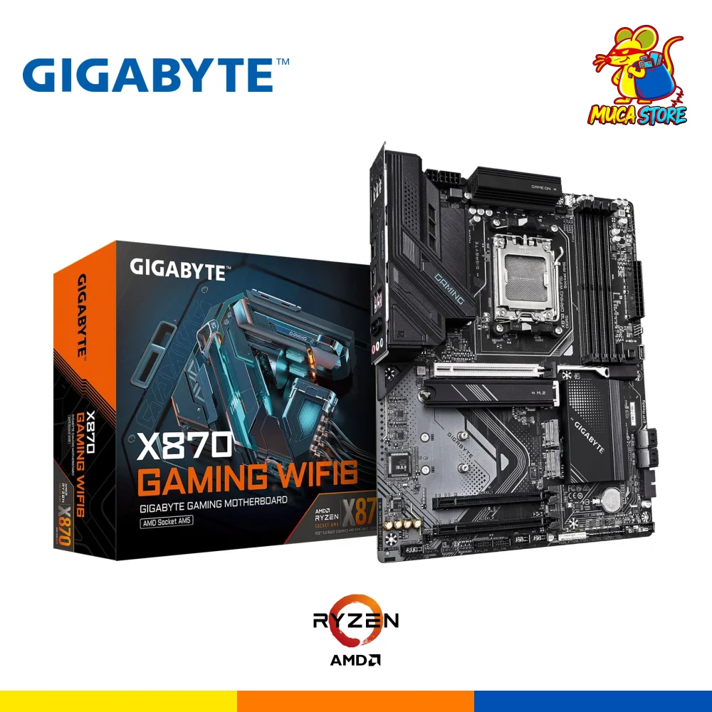 Placa Madre Gigabyte X870 Gaming WiFi6 - DDR5 - AM5 - Black