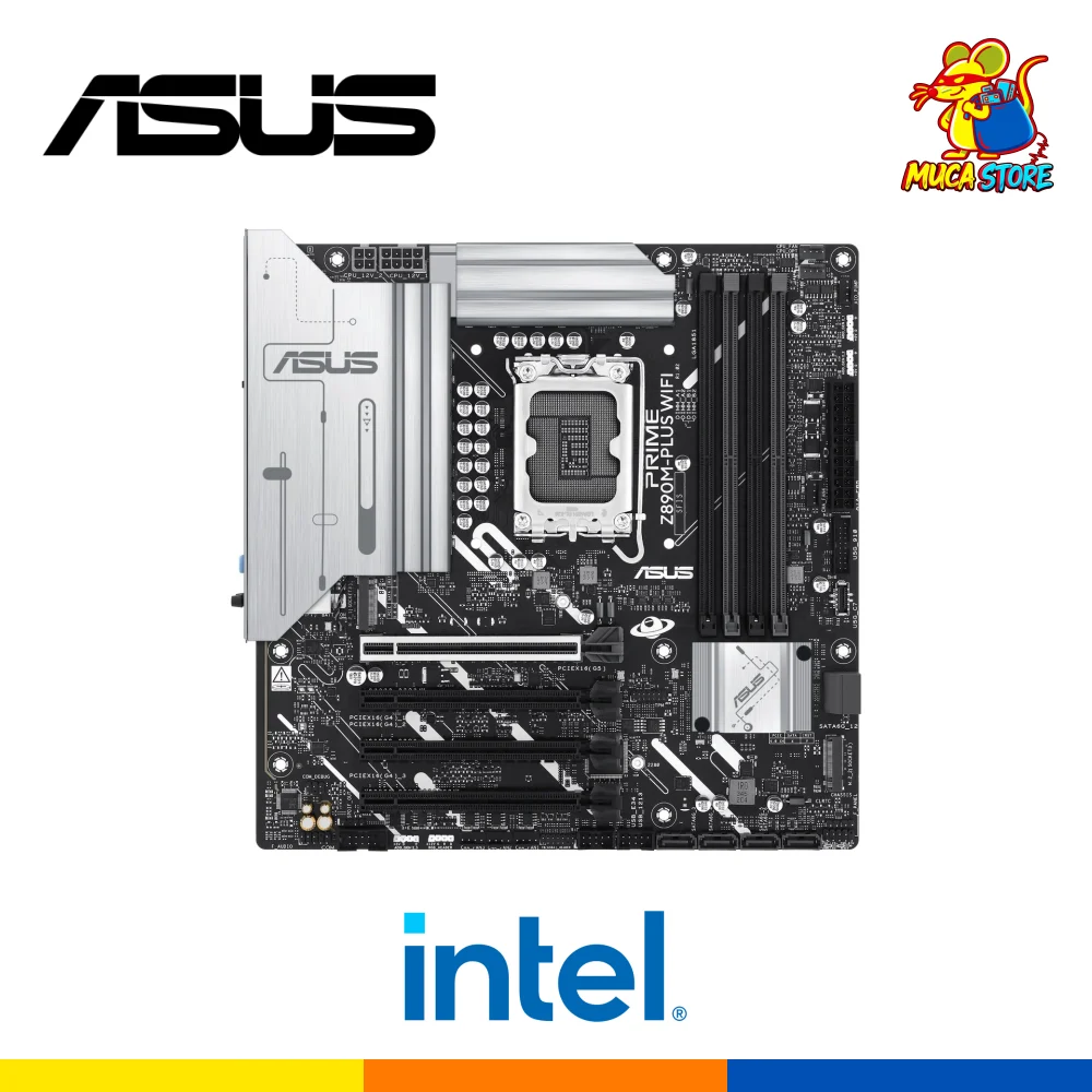 Placa Madre Asus Prime Z890M-Plus WiFi - DDR5 - LGA 1851 - Intel Core Ultra Series - Black