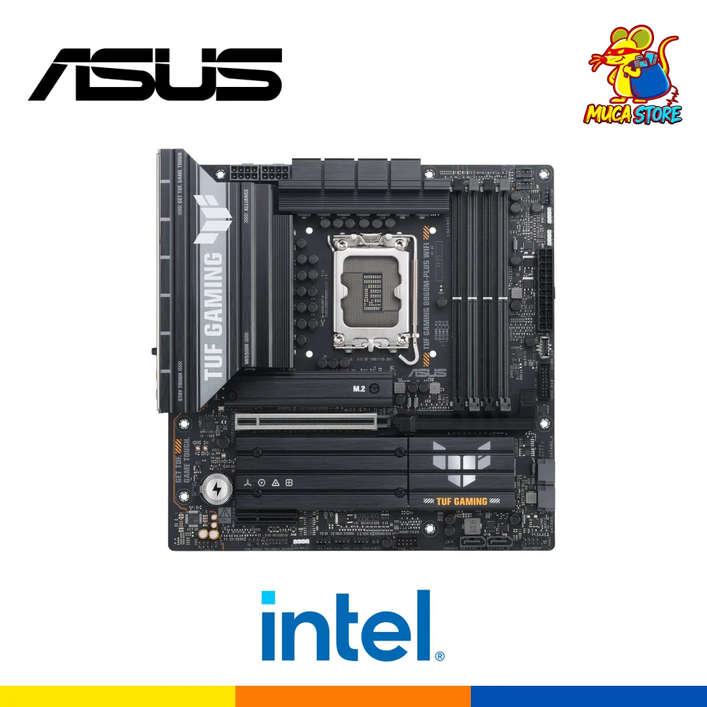 Placa Madre Asus TUF Gaming B860M-Plus WiFi - DDR5 - LGA 1851 - Intel Core Ultra Series - Black