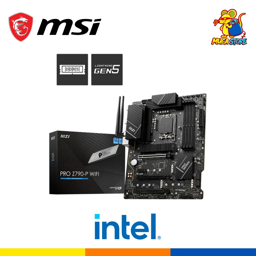 Placa Madre MSI Pro Z790-P WiFi - DDR5 - LGA 1700 - Intel Core Series - Black