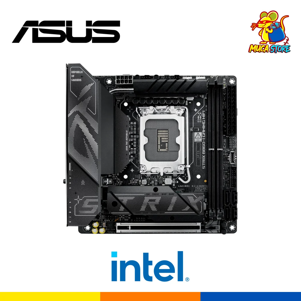 Placa Madre Asus ROG Strix B860-I Gaming WiFi - DDR5 - LGA 1851 - Intel Core Ultra - Black