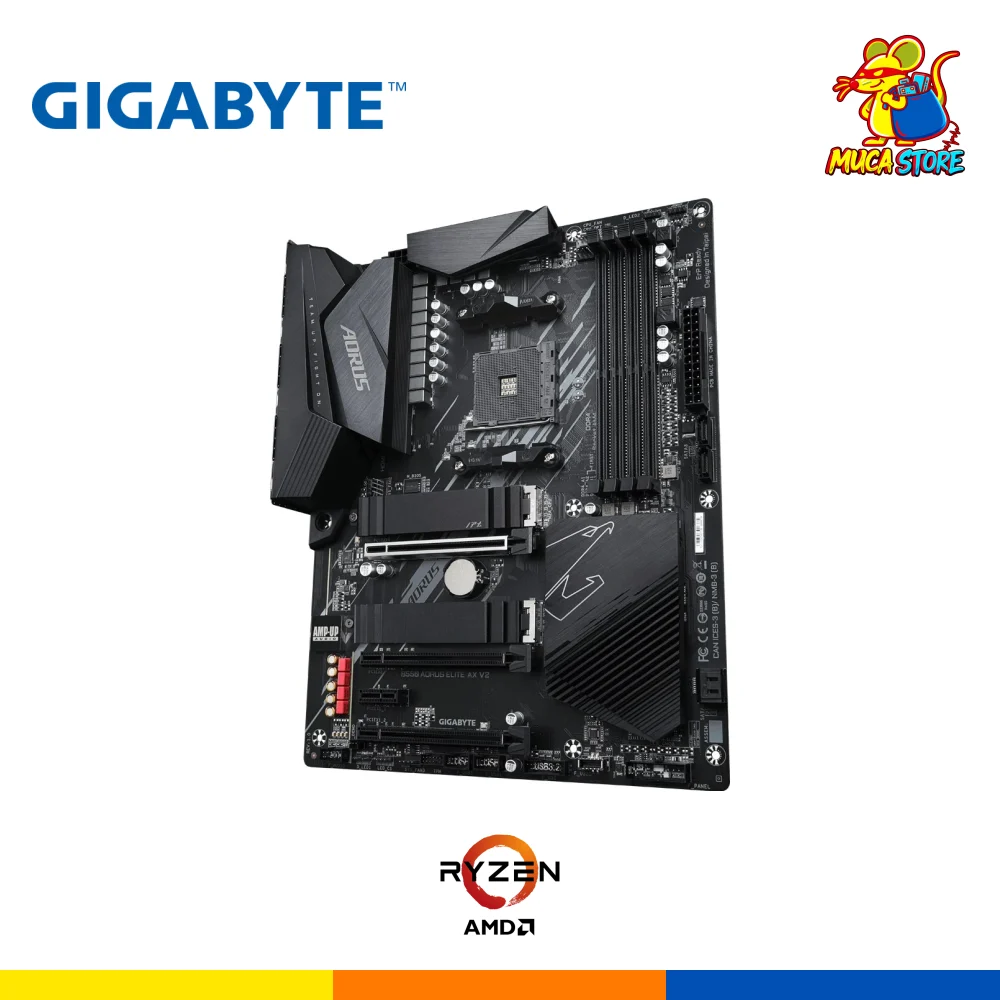 Placa Madre Gigabyte B550 Aorus Elite AX V2 - DDR4 - AM4 - Black