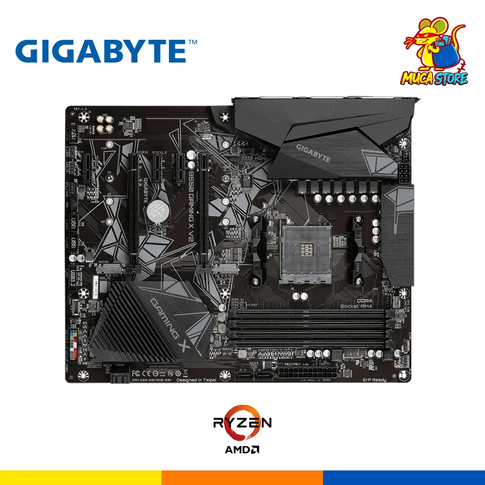 Placa Madre Gigabyte B550 Gaming X V2 - DDR4 - AM4 - Black