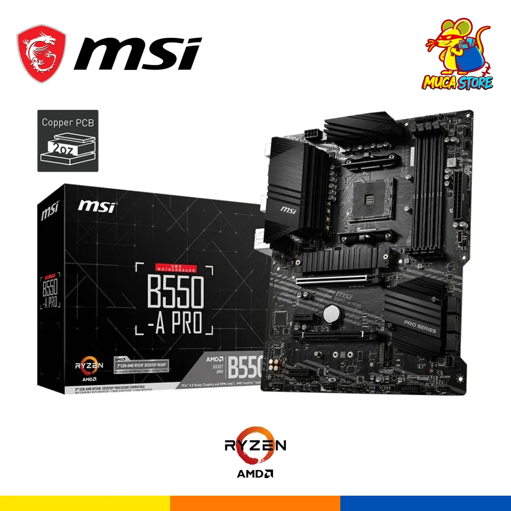 Placa Madre MSI B550-A Pro - DDR4 - AM4 - Black