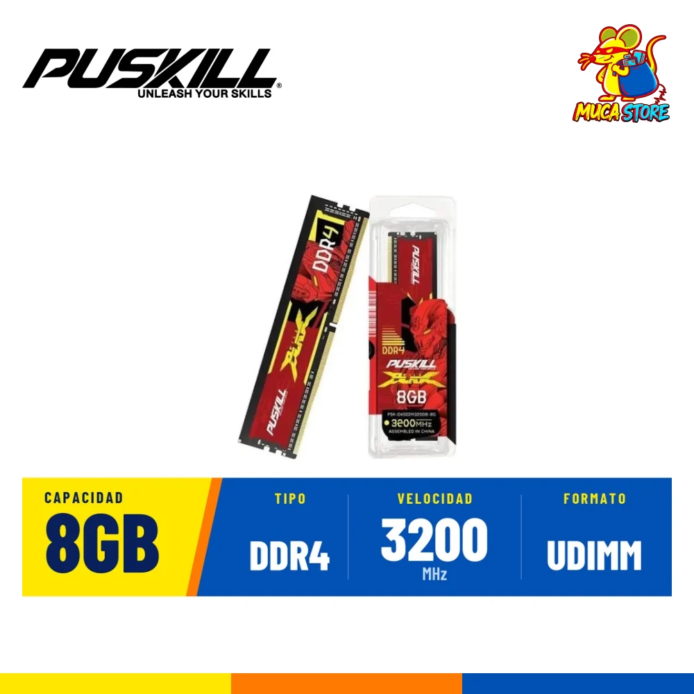 Memoria RAM Puskill DDR4 8GB 3200MHz UDIMM
