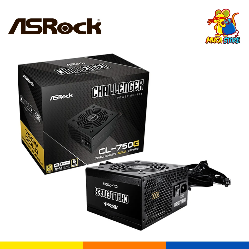Fuente de Poder ASRock Challenger CL-750G 750W 80 Plus Gold