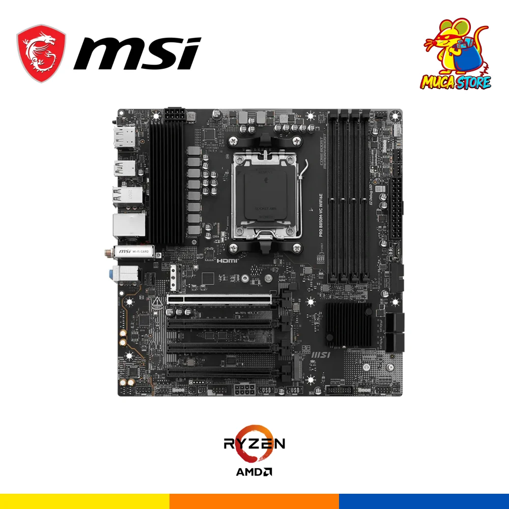 Combo Placa Madre MSI B850M-VC Pro WiFi6E + Procesador AMD Ryzen 5 7500X3D
