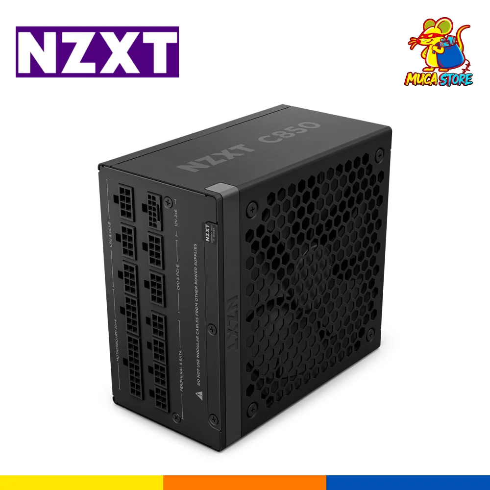 Fuente de Poder NZXT C850 Gold 850W ATX 3.1 80+ Gold Full Modular Negra