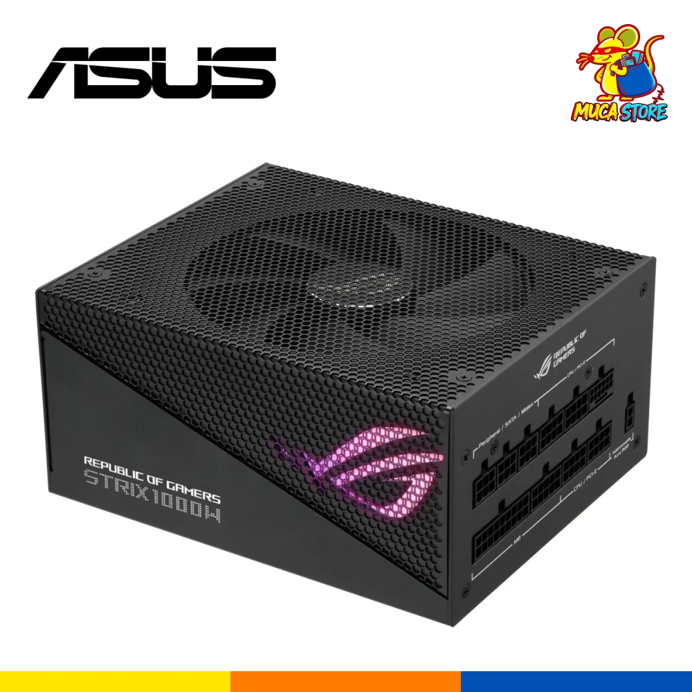 Fuente de Poder ASUS ROG Strix 1000W Gold Aura Edition 80+ Gold Full Modular Negra