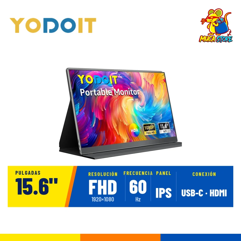 Monitor Portátil Yodoit 15.6" 1080p FHD