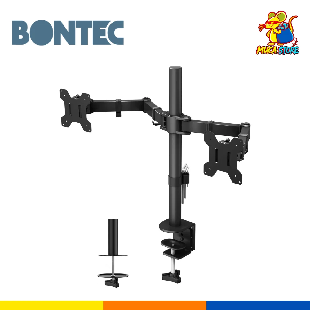 Soporte para Monitor Doble Brazo Bontec Negro