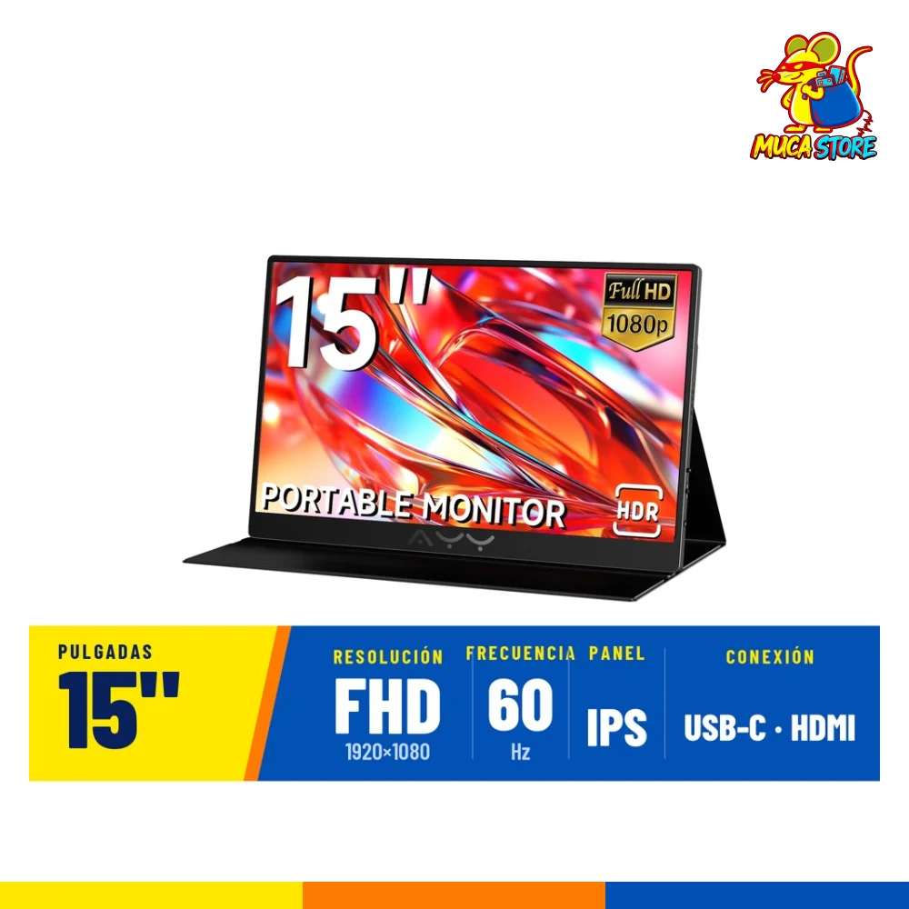 Monitor Portátil AYY A15G1B 15" 1080p 60Hz IPS