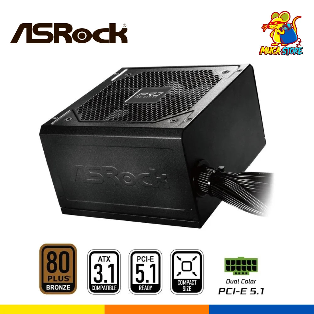 Fuente de Poder ASRock Pro-850B 850W 80 Plus Bronze