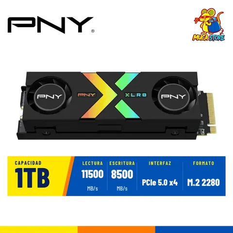 SSD PNY CS3150 XLR8 Gaming Epic-X RGB 1TB NVMe PCIe 5.0