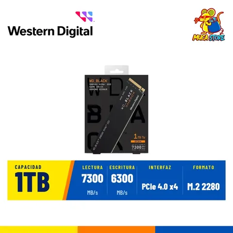 SSD Western Digital Black SN850X 1TB NVMe PCIe 4.0