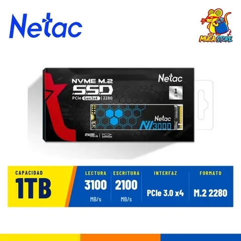 SSD Netac NV3000 1TB NVMe PCIe 3.0