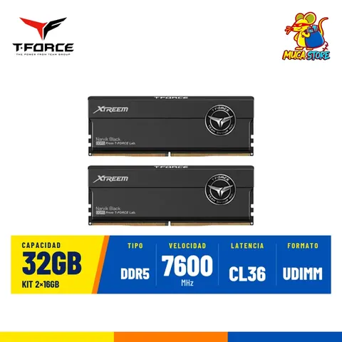 Memoria RAM TeamGroup T-Force Xtreem DDR5 32GB (2x16GB) 7600MHz CL36