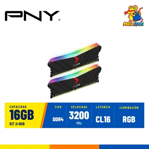 Memoria RAM PNY XLR8 Gaming RGB DDR4 16GB (2x8GB) 3200MHz CL16