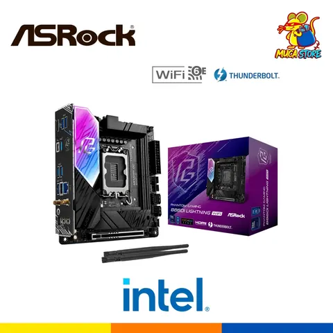 Placa Madre ASRock B860 Phantom Gaming B860I Lightning WiFi