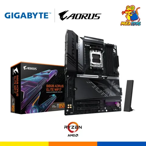 Placa Madre Gigabyte B850 Aorus Elite WiFi7 - DDR5 - AM5 - Black