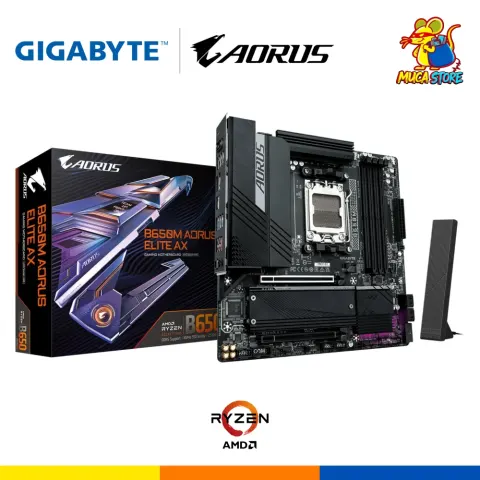 Placa Madre Gigabyte B650M Aorus Elite AX - DDR5 - AM5 - Black