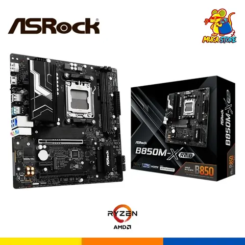 Placa Madre ASRock B850M-X R2.0 - DDR5 - AM5 - Black