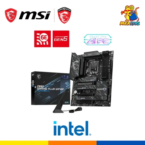 Placa Madre MSI Z890 Gaming Plus WiFi6E - DDR5 - LGA 1851 - Intel Core Ultra Series - Black