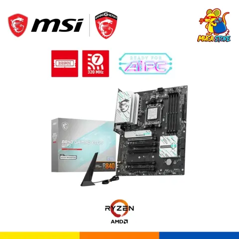 Placa Madre MSI B840 Gaming Plus WiFi - DDR5 - AM5 - Black