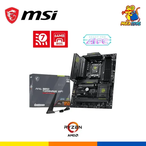 Placa Madre MSI MAG B850 Tomahawk WiFi - DDR5 - AM5 - Black