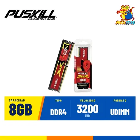 Memoria RAM Puskill DDR4 8GB 3200MHz UDIMM