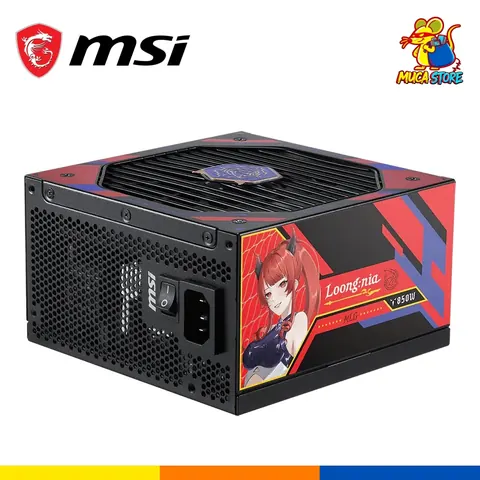 Fuente de Poder MSI A850GLS MLG Edition 850W 80+ Gold Full Modular Anime