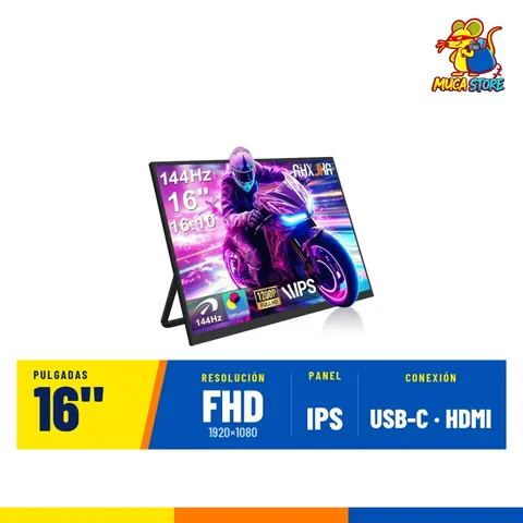 Monitor Portátil AHXJKA 16" FHD IPS