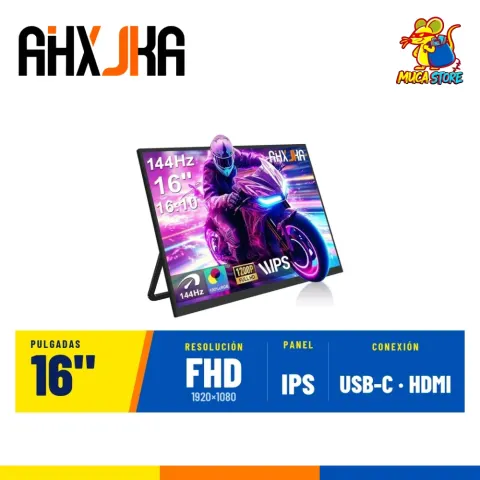 Monitor Portátil AHXJKA 16" FHD IPS