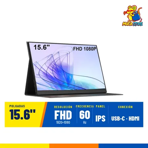 Monitor Portátil AHXJKA 15.6" FHD IPS