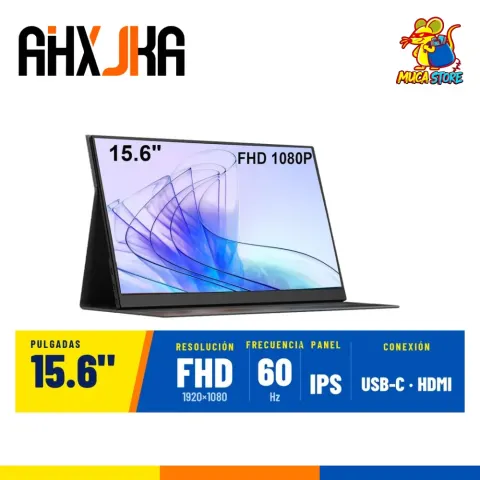 Monitor Portátil AHXJKA 15.6" FHD IPS