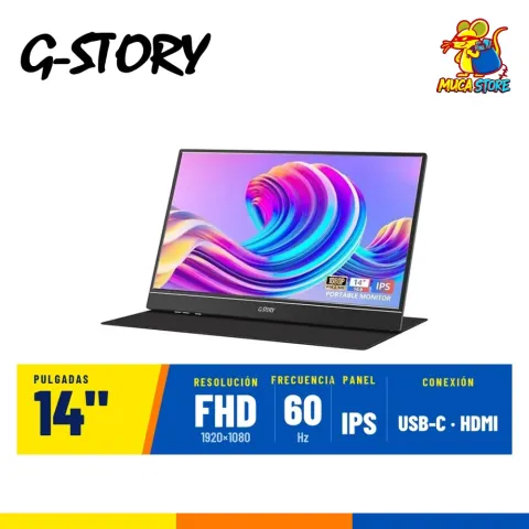 Monitor Portátil G-Story 14" 1080p FHD