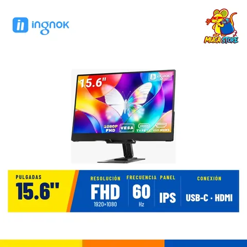 Monitor Portátil Ingnok 15.6" 1080p FHD